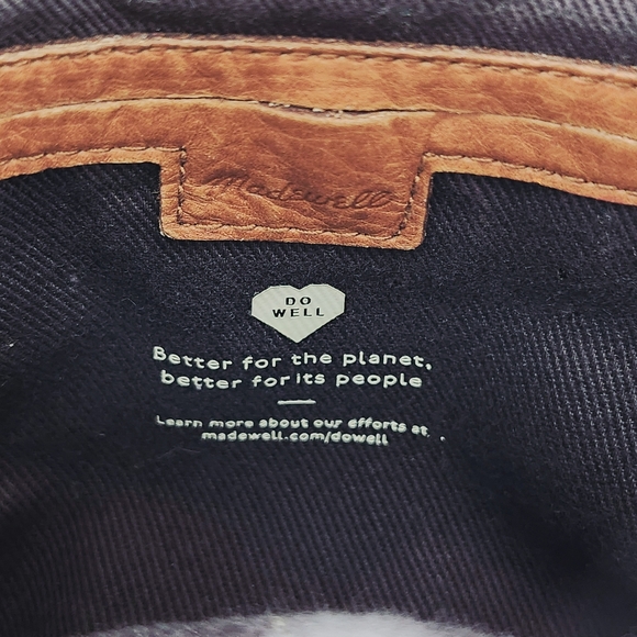 Madewell Transport White & Blue   Checkered Sherpa Small Satchel Crossbody Bag - Picture 12 of 14